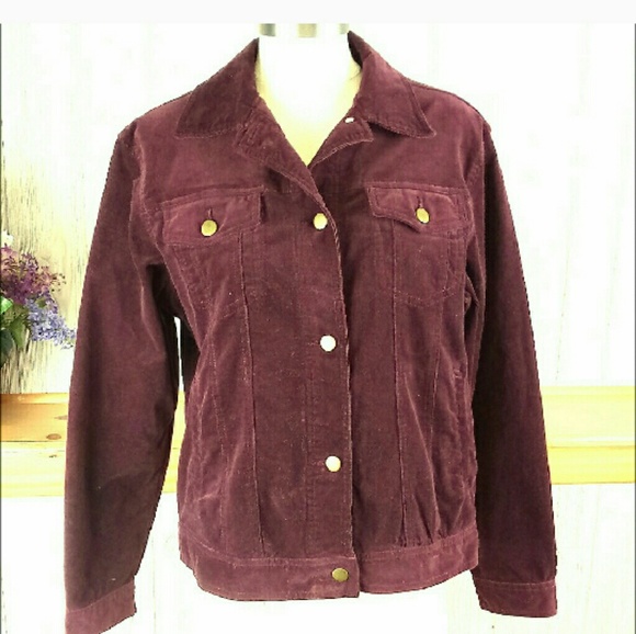 Concept Clothing Jackets & Blazers - Concept Clothing maroon Burgundy cordoroy jacket